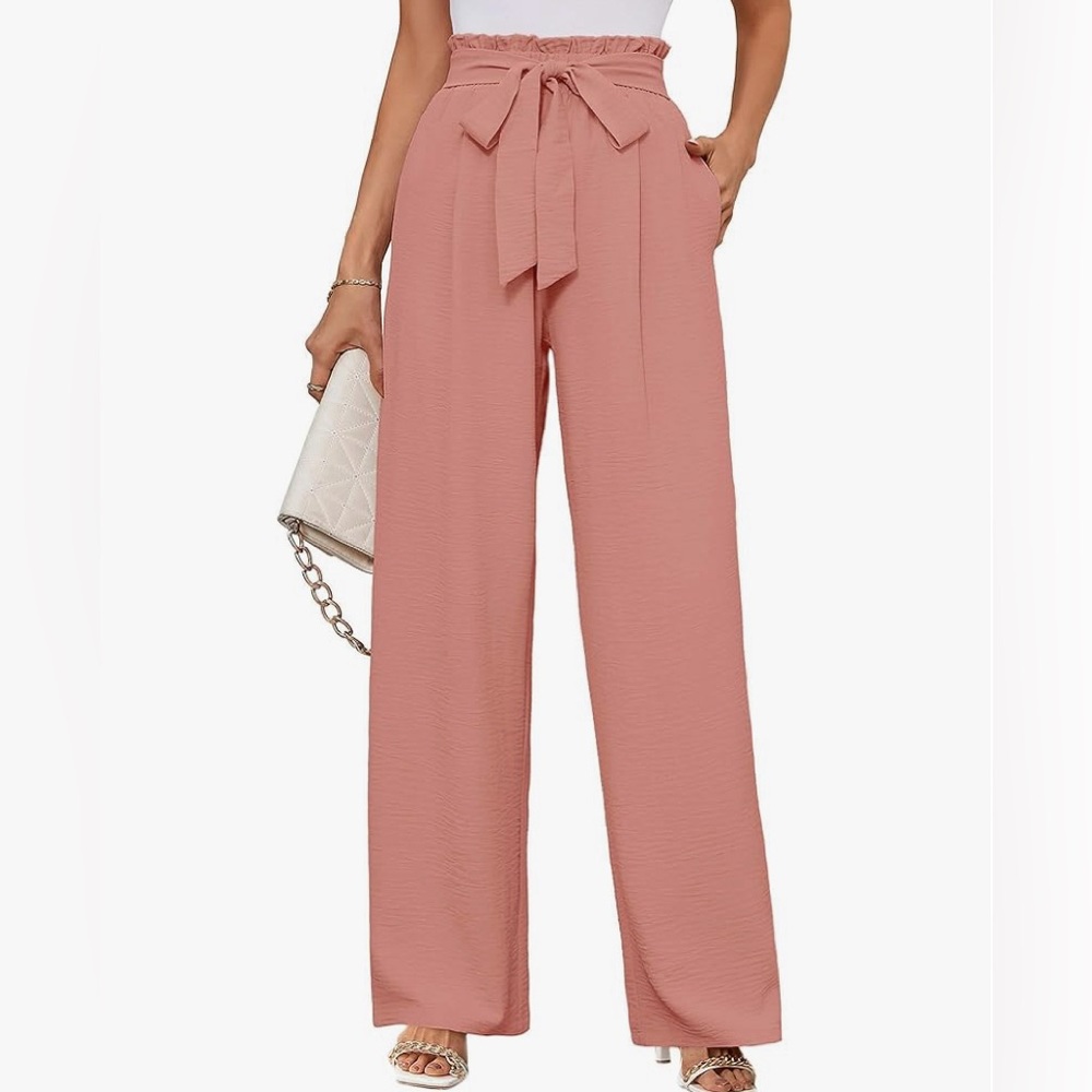 Women’s Pink Wide Leg Pants, 2XL